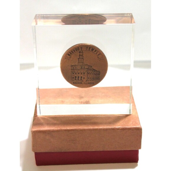 Kirtland Nauvoo Temple Church Latter Day Saints Bronze Coin Medal Paperweight 3